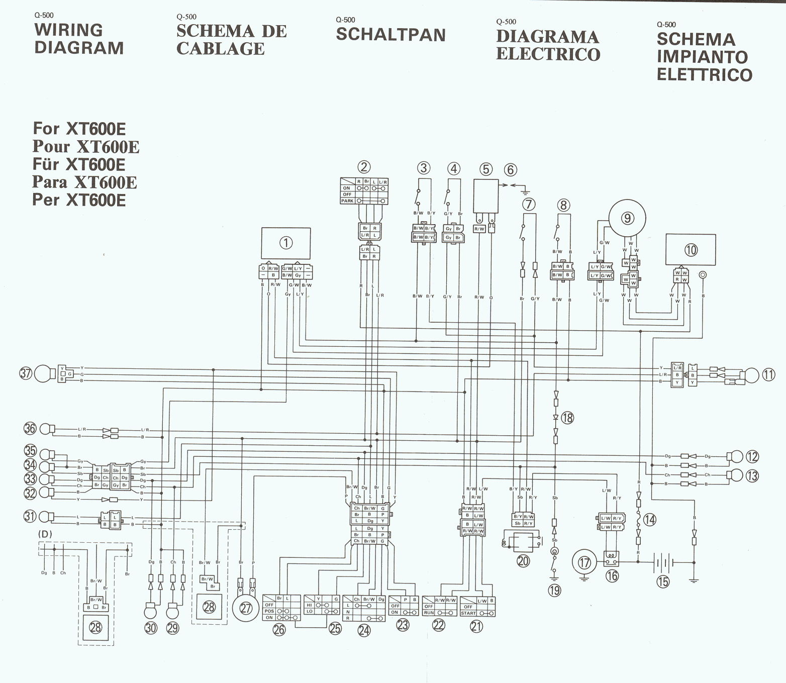 www.xt600.de yamaha vmax 600 wiring diagram 